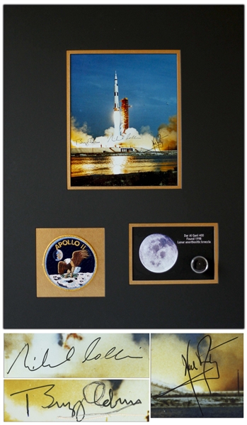 Apollo 11 Crew-Signed 8'' x 10'' Photo -- Signed by Neil Armstrong, Michael Collins & Buzz Aldrin -- With Steve Zarelli COA